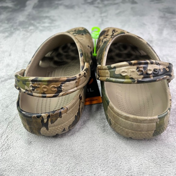 Crocs Classic‎ Camo Clogs Mens 7 / Womens 9 Veil Abstract Green Hunting NWOT - Picture 6 of 7